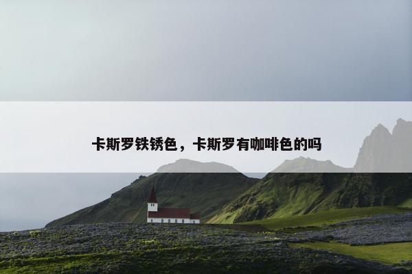 卡斯罗铁锈色，卡斯罗有咖啡色的吗