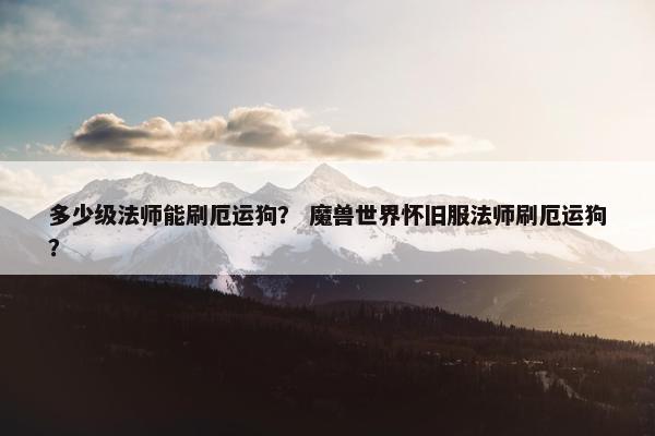 法师