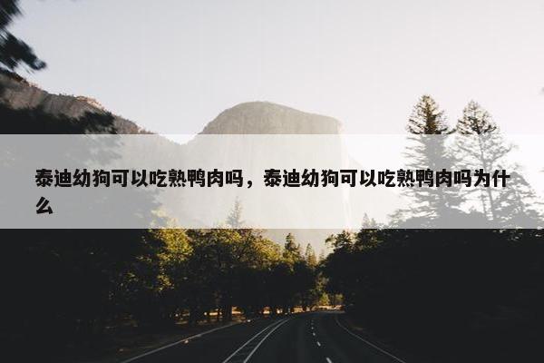 泰迪幼狗可以吃熟鸭肉吗，泰迪幼狗可以吃熟鸭肉吗为什么