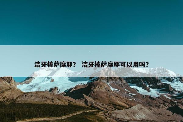 洁牙棒萨摩耶？ 洁牙棒萨摩耶可以用吗？