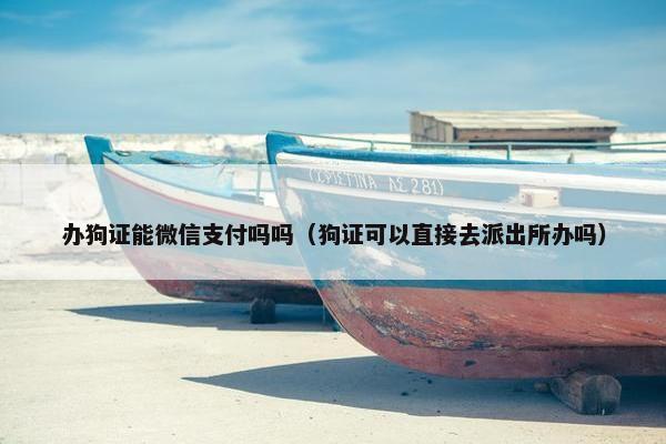 办狗证能微信支付吗吗（狗证可以直接去派出所办吗）
