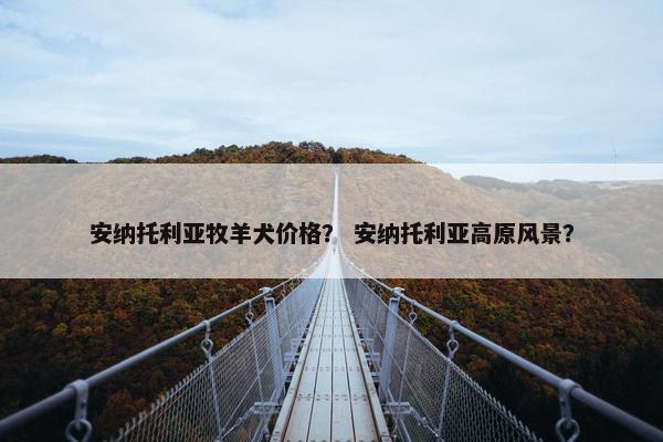 安纳托利亚牧羊犬价格？ 安纳托利亚高原风景？