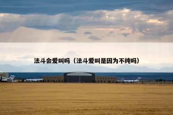 法斗会爱叫吗（法斗爱叫是因为不纯吗）