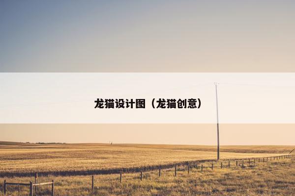 龙猫设计图（龙猫创意）