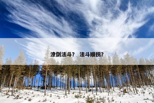 潦倒法斗？ 法斗顺拐？