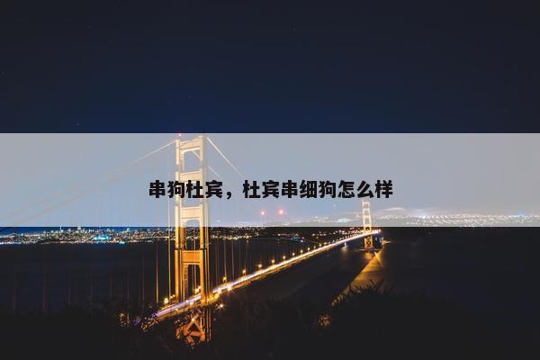 串狗杜宾，杜宾串细狗怎么样
