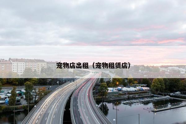 宠物店出租（宠物租赁店）
