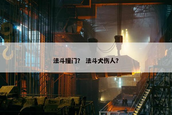 法斗撞门？ 法斗犬伤人？