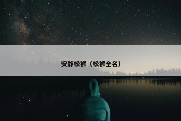 安静松狮（松狮全名）