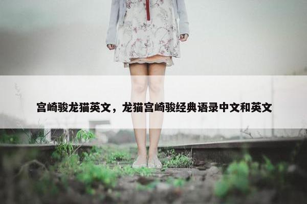 宫崎骏龙猫英文,龙猫宫崎骏经典语录中文和英文