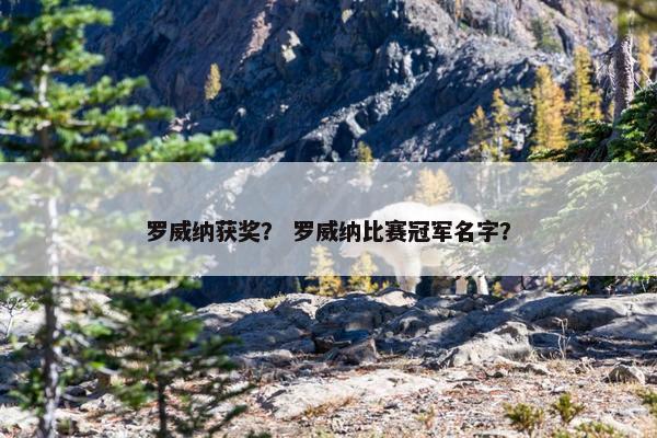 罗威纳获奖？ 罗威纳比赛冠军名字？