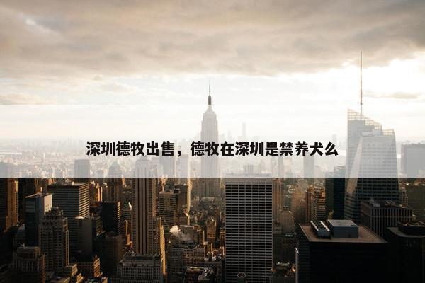 深圳德牧出售，德牧在深圳是禁养犬么