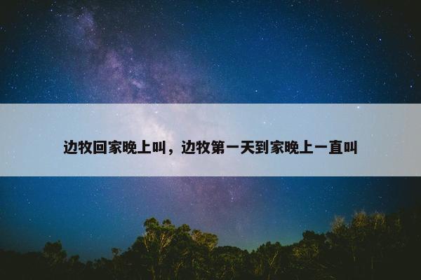 边牧回家晚上叫，边牧第一天到家晚上一直叫
