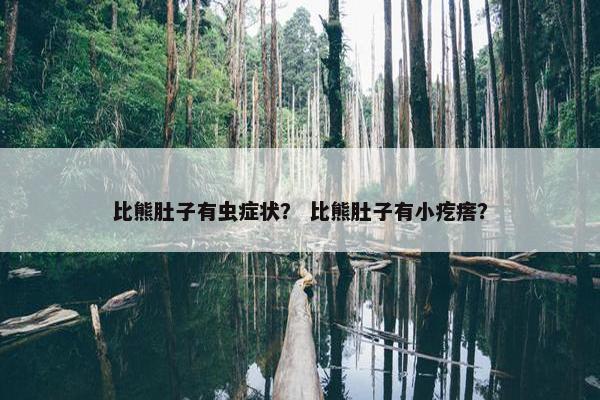比熊肚子有虫症状？ 比熊肚子有小疙瘩？