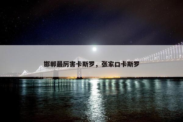 邯郸最厉害卡斯罗，张家口卡斯罗