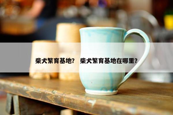 柴犬繁育基地？ 柴犬繁育基地在哪里？