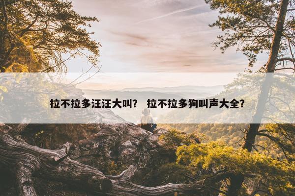 拉不拉多汪汪大叫？ 拉不拉多狗叫声大全？