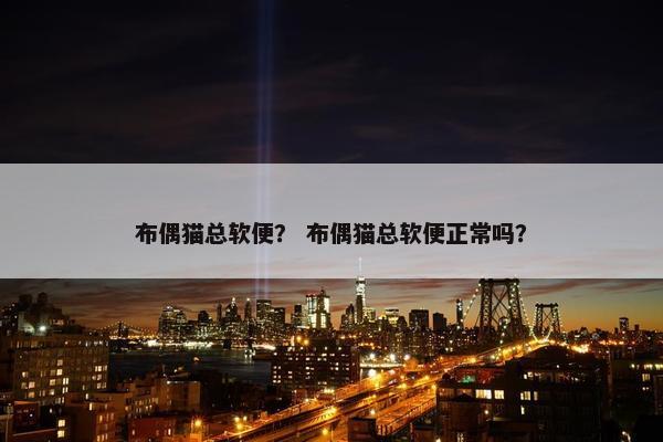 布偶猫总软便? 布偶猫总软便正常吗?