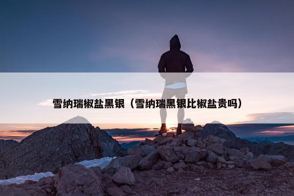 雪纳瑞椒盐黑银（雪纳瑞黑银比椒盐贵吗）