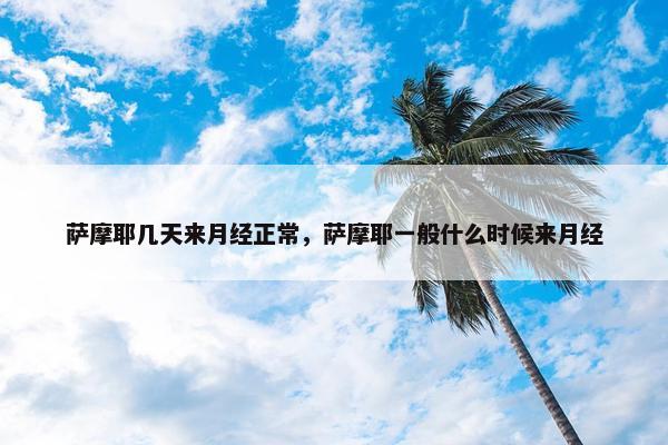 萨摩耶几天来月经正常,萨摩耶一般什么时候来月经
