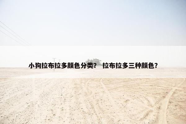 小狗拉布拉多颜色分类？ 拉布拉多三种颜色？