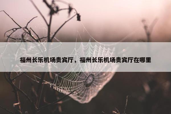福州长乐机场贵宾厅，福州长乐机场贵宾厅在哪里