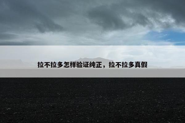 拉不拉多怎样验证纯正，拉不拉多真假