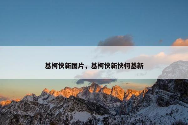基柯快新图片,基柯快新快柯基新