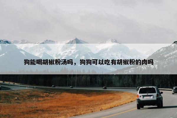 狗能喝胡椒粉汤吗,狗狗可以吃有胡椒粉的肉吗