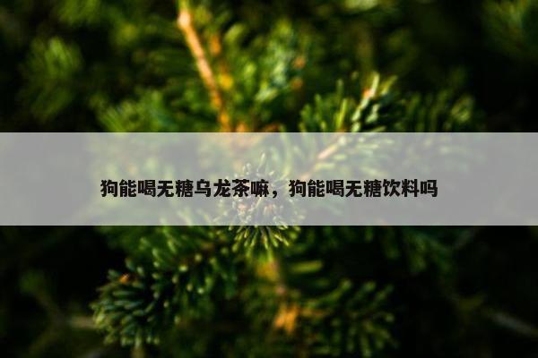 狗能喝无糖乌龙茶嘛,狗能喝无糖饮料吗