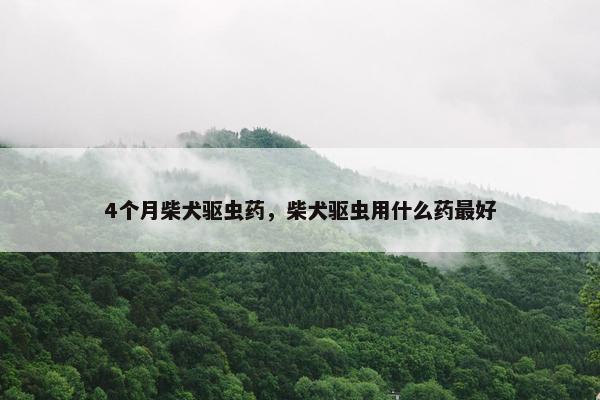 4个月柴犬驱虫药,柴犬驱虫用什么药最好