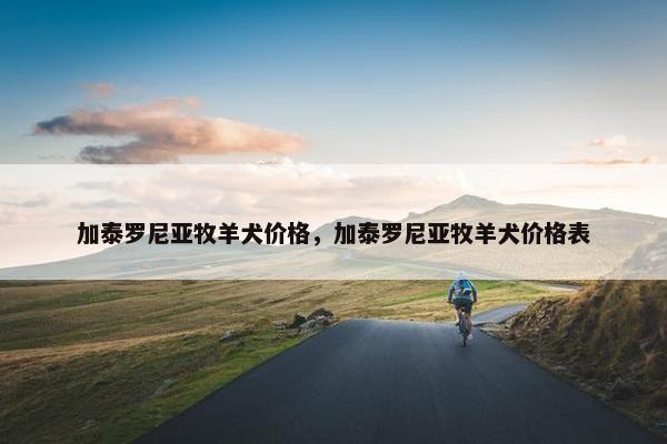 加泰罗尼亚牧羊犬价格,加泰罗尼亚牧羊犬价格表