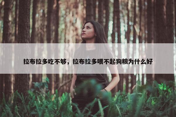拉布拉多吃不够,拉布拉多喂不起狗粮为什么好