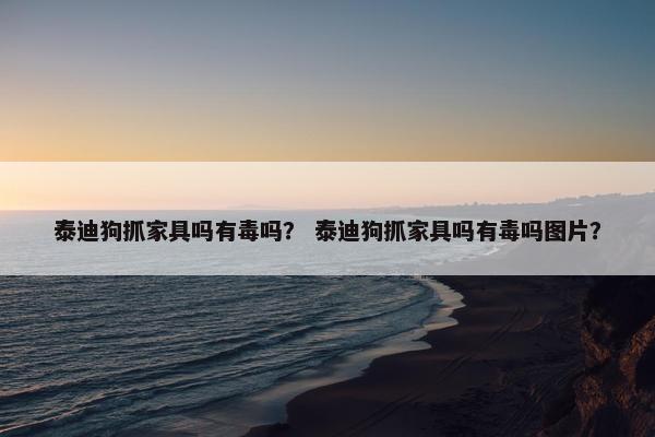 泰迪狗抓家具吗有毒吗？ 泰迪狗抓家具吗有毒吗图片？