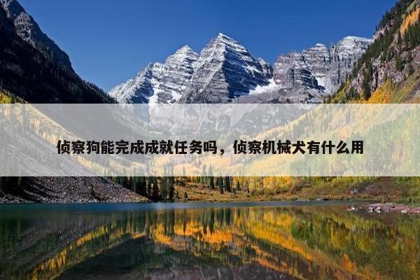 侦察狗能完成成就任务吗，侦察机械犬有什么用