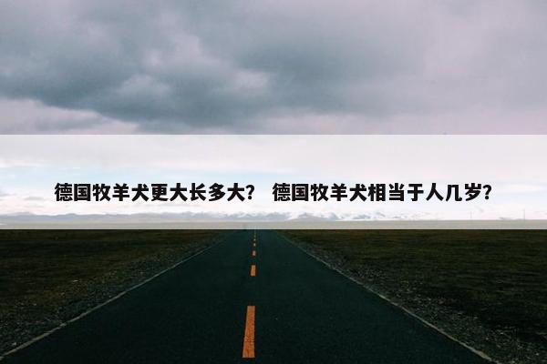 德国牧羊犬更大长多大? 德国牧羊犬相当于人几岁?
