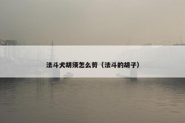 法斗犬胡须怎么剪(法斗的胡子)