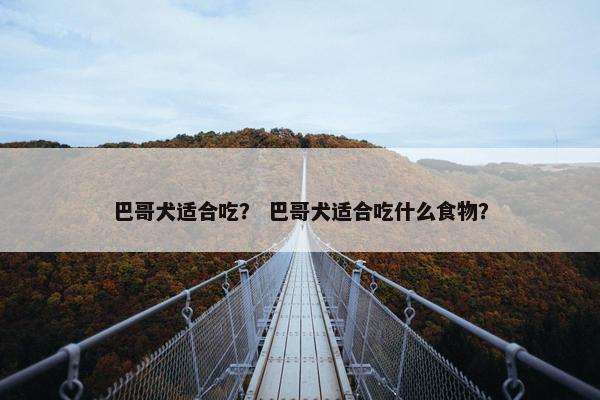 巴哥犬适合吃? 巴哥犬适合吃什么食物?